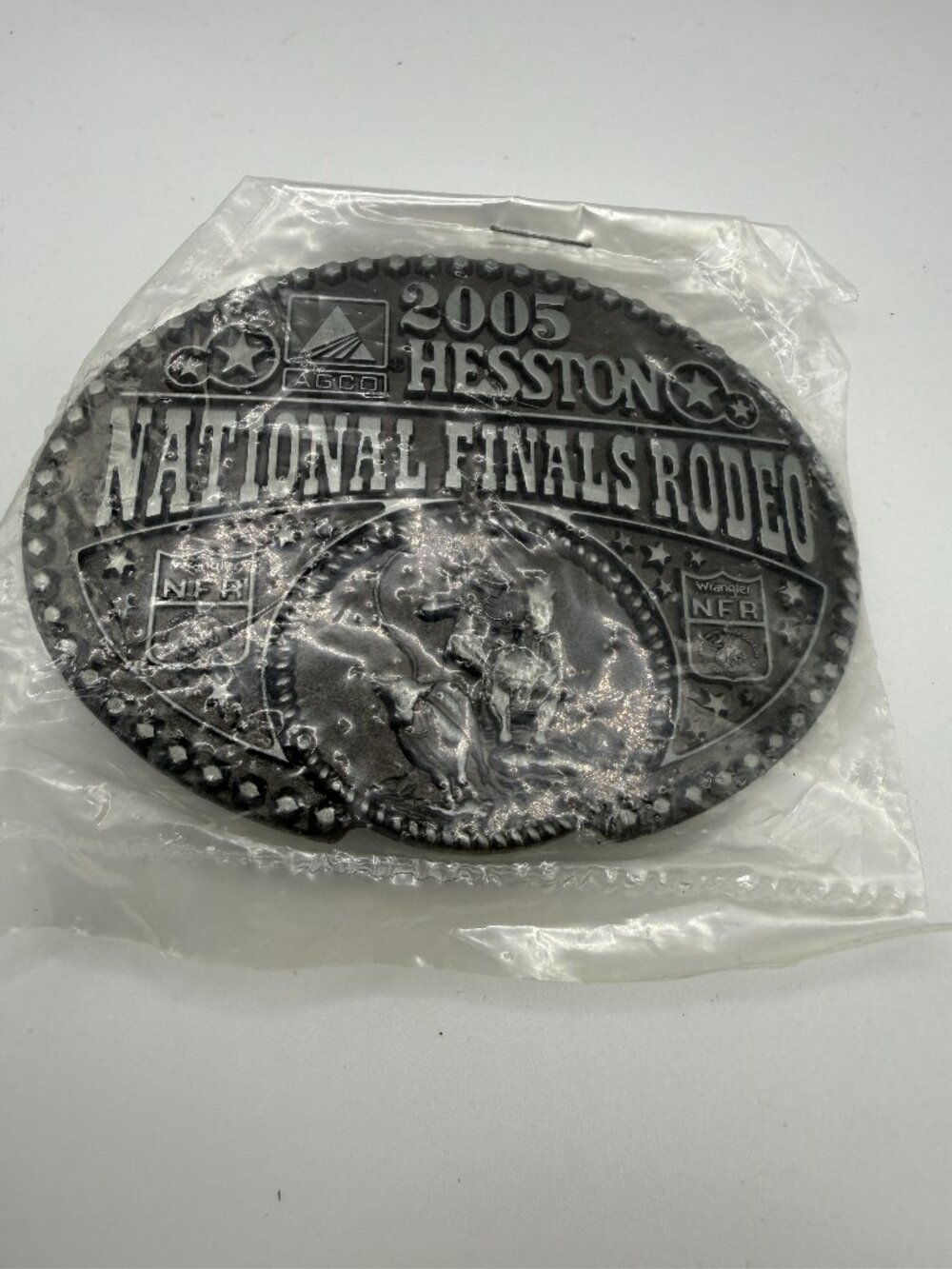 Vintage 2005 Hesston National Finals Rodeo Belt Buckle
